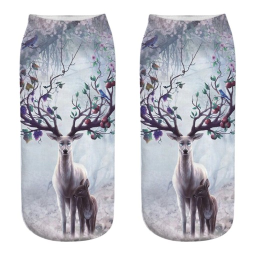 Chaussettes de Noël pour femmes avec impression 3D de cerf