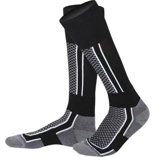 Chaussettes de ski épaisses pour hommes et femmes Chaussettes thermiques hautes élastiques Chaussettes d'hiver avec absorption de l'humidité