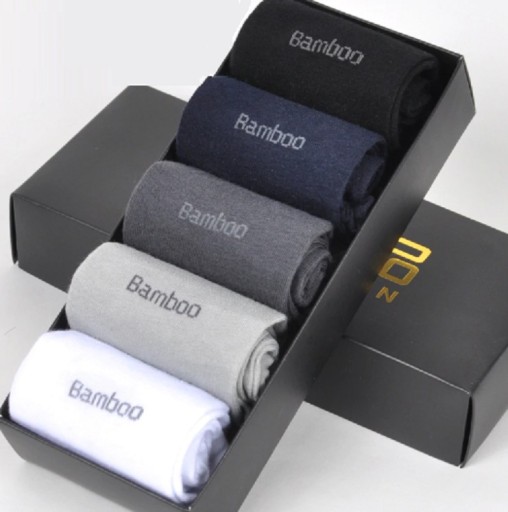 Chaussettes en bambou pour hommes - 5 paires