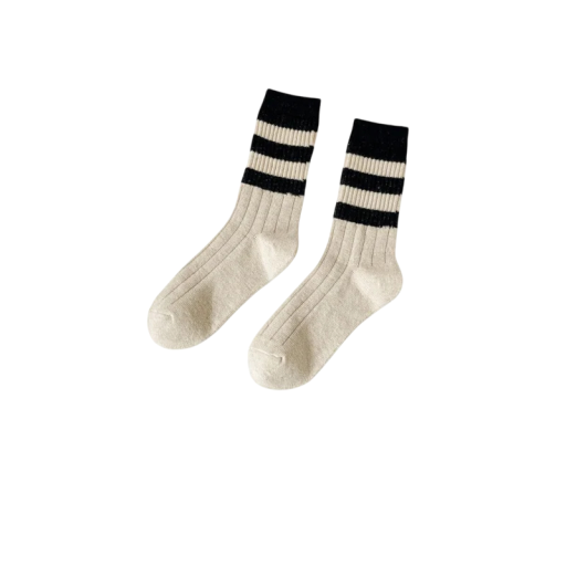 Chaussettes EU 35–42 Motif rayé Coton Spandex Chaussettes unisexes confortables, douces et respirantes pour un usage quotidien Chaussettes