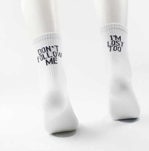 Chaussettes Hip Hop avec inscriptions