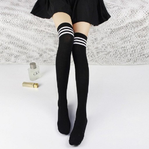 Chaussettes montantes à rayures