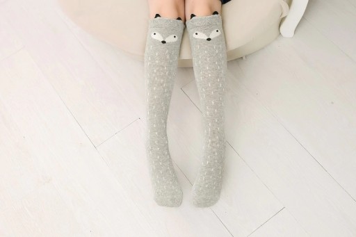 Chaussettes montantes pour filles avec des animaux