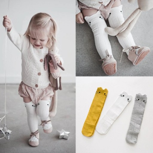 Chaussettes montantes pour filles - Petit lapin