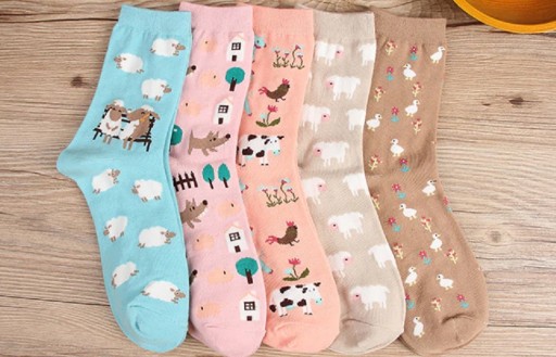 Chaussettes pour femmes - Animaux de la ferme