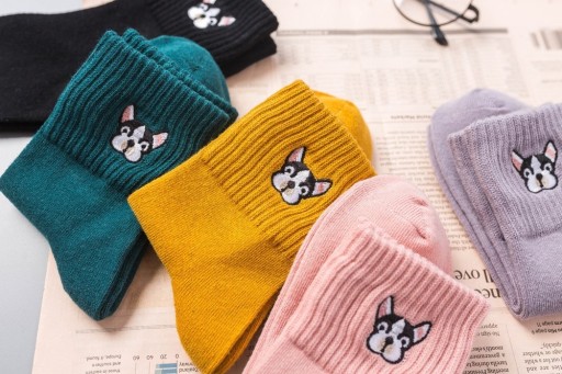 Chaussettes pour femmes avec des bulldogs