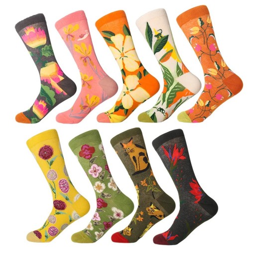Chaussettes pour femmes avec des fleurs