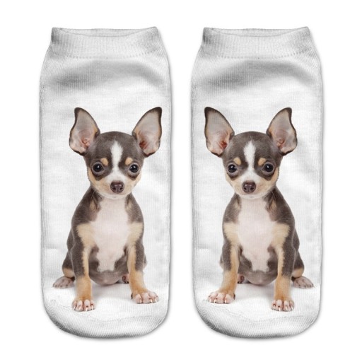 Chaussettes pour femmes avec impression 3D de chiots