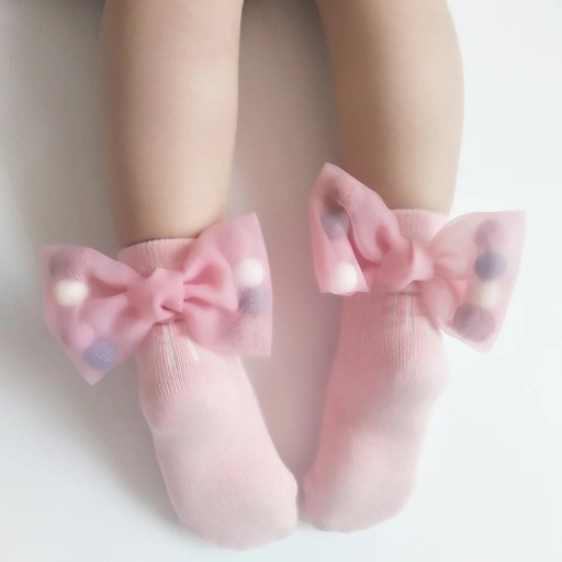 Chaussettes pour filles avec nœud A777