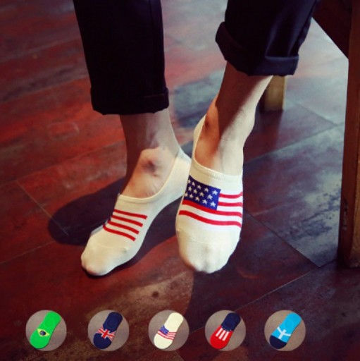 Chaussettes pour hommes - Drapeaux du monde