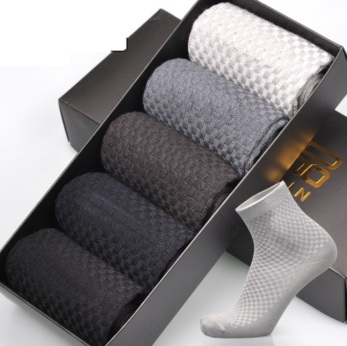 Chaussettes pour hommes en fibre de bambou - 5 paires