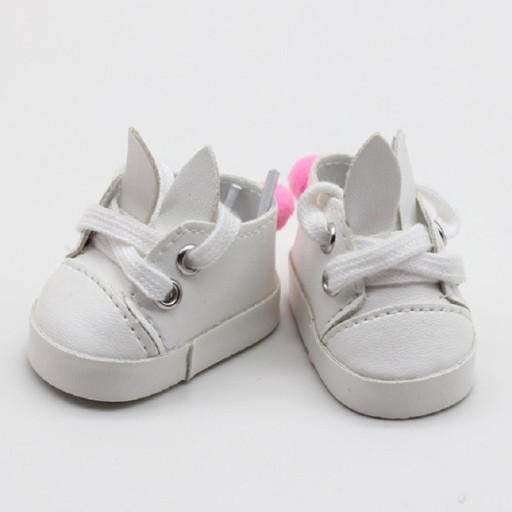 Chaussures à lacets pour poupée jusqu'à 37 cm en cuir PU avec de vrais lacets et œillets en métal Dimensions 5 x 2,8 cm Apprentissage du nouage