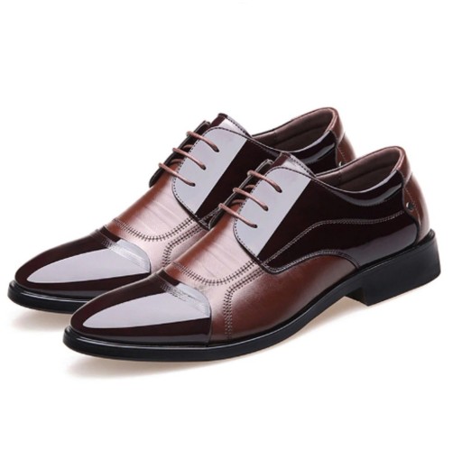 Chaussures à lacets vernies pour homme J1480