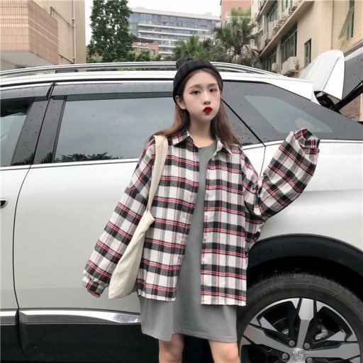 Chemise à carreaux pour femmes A1