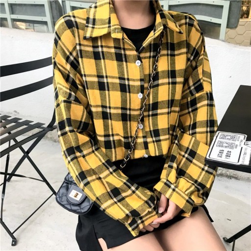 Chemise à carreaux pour femmes A1
