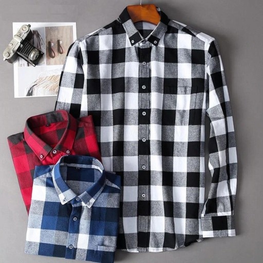 Chemise à carreaux pour homme F414