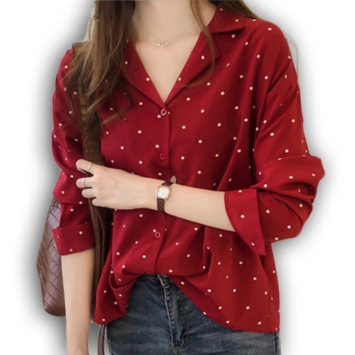 Chemise à pois pour femmes