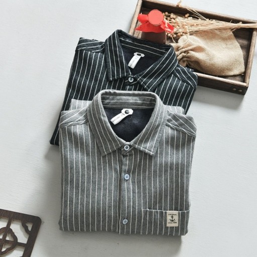 Chemise à rayures pour homme F789