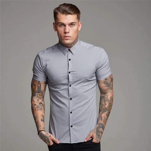 Chemise pour homme à manches courtes F467