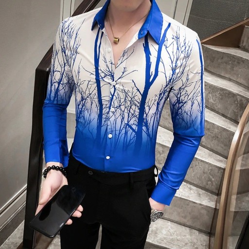 Chemise pour homme avec des arbres
