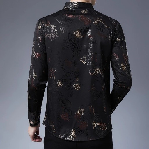 Chemise pour homme avec dragons F834