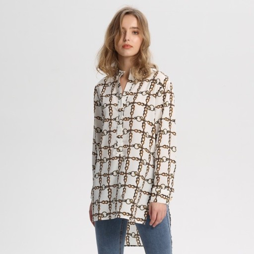 Chemisier long à motifs pour femmes