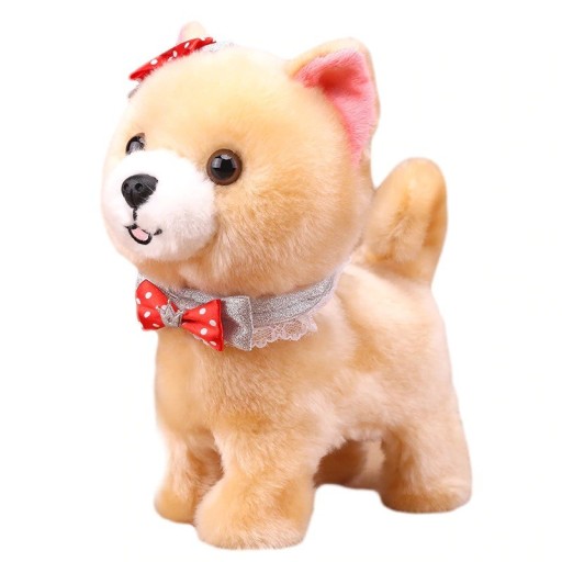 Chien en peluche interactif avec laisse