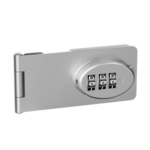 Child Safety Lock for Furniture 3-Digit Code 40 × 89.1 × 17 mm Metal Silver for Wardrobe Doors Drawers