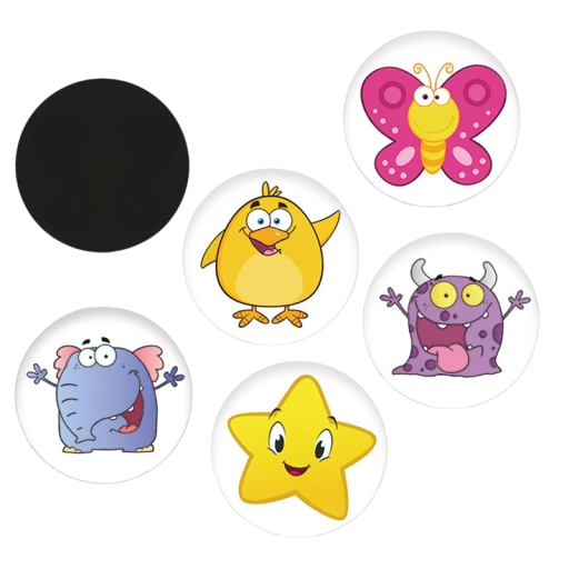 Children's Animal Toilet Stickers for Potty Training Colour Changing PVC 7 cm 5 pcs for Fun Training