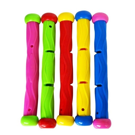 Children's Diving Toy for Pool - Weighted Sticks Set of 5 Pieces in Various Colours for Swimming, Diving Practice and Water Fun for Kids