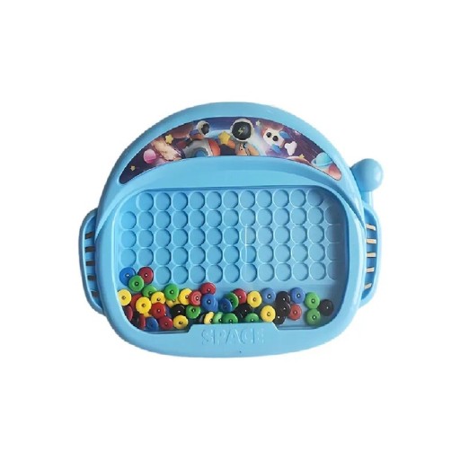 Children's Magnetic Drawing Board with Pen and Beads 20 x 16 cm Plastic Toy for Writing, Drawing and Hand Practice