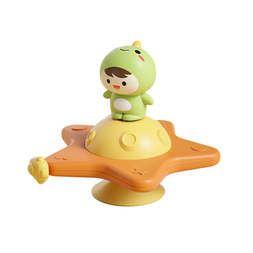 Children's Sensory Toy 10.5 cm Dinosaur on Planet Suction Cup for Attachment Early Education Motor Skills Development Interactive Soothing