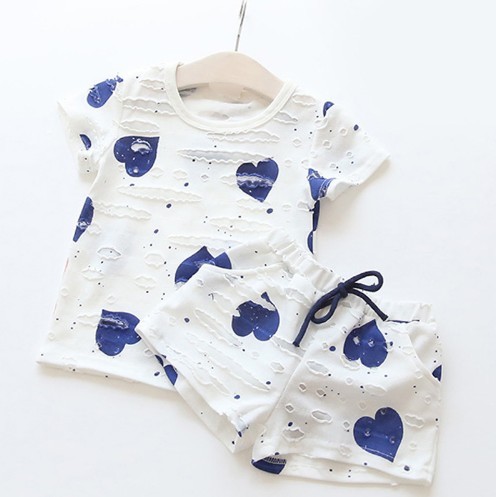 Children's Summer Set with Pattern - Top and Shorts