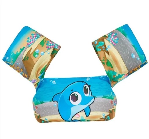 Children's Swimming Vest Rooxin Foam Floats with Sleeves Dolphin Safe Pool Buoys for Infants and Toddlers Better than Inflatable Rings