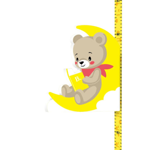 Children's Wall Meter 65 - 185 cm 3D Magnetic Height Chart with Bear Cute Wall Decoration for Children's Room