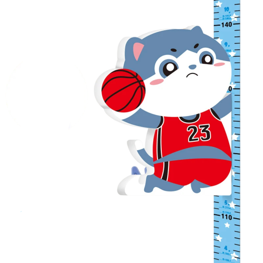 Children's Wall Meter 65 - 185 cm 3D Magnetic Height Chart with Cat Cute Wall Decoration for Children's Room