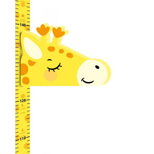 Children's Wall Meter 65 - 185 cm 3D Magnetic Height Chart with Giraffe Cute Wall Decoration for Children's Room