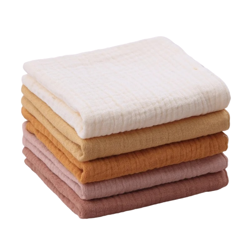 Children's Washing Cloths Cotton Children's Face Towels Set of 5 Cloths 23 x 23 cm