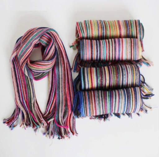 Children's Winter Colourful Scarf with Fringes