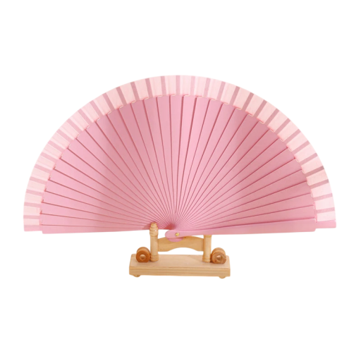 Chinesischer Faltfächer 23 cm, traditioneller orientalischer Fächer aus Papier und Holz, Dekoration, Geschenk, Accessoire für Kostüme und Aufführungen