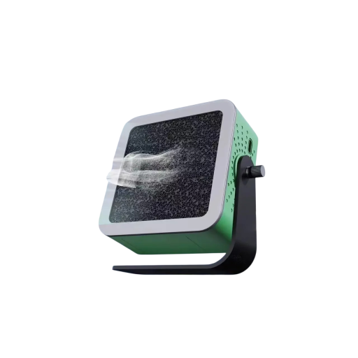 Chladicí ventilátor s osvětlením a odsáváním kouře 110×110×38 mm baterie 3,7V 1200mAh zelený otočný stojan pro opravy a svařování