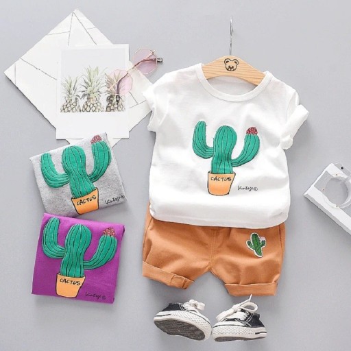 Chlapčenské tričko a kraťasy s kaktusom L1720