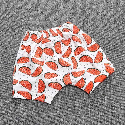 Chlapecké šortky s potiskem melounů - Bílo-červené