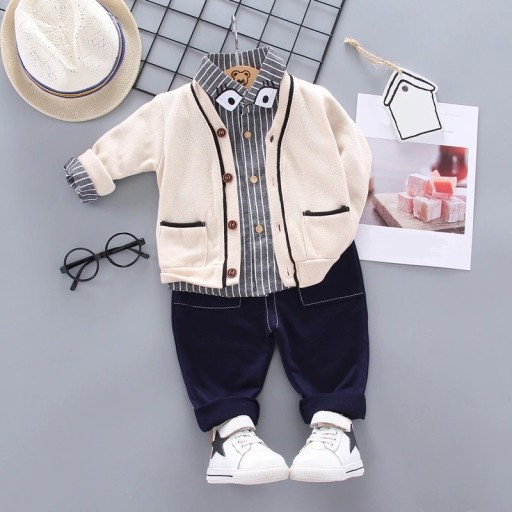 Chlapecký svetr, košile a kalhoty L1150