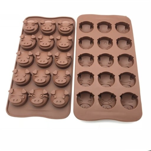 Chocoladevorm met varkentjes