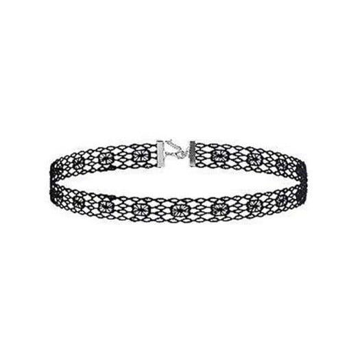 Choker en dentelle pour femme avec fermoir 32 + 5 cm collier pour le cou dentelle noire accessoire délicat pour un usage quotidien et des événements