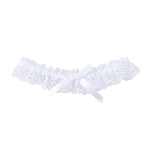 Choker feminino com laço, colar de renda elástico, design flexível, acessório delicado para uso diário e ocasiões especiais