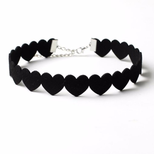 Choker met hartpatroon J679