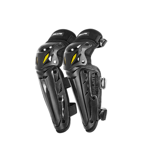 Chrániče kolen na motorku ochranné 43 x 18 cm pevná konstrukce pro motokros horskou cyklistiku a terénní jízdu