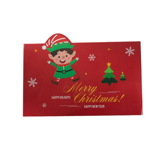 Christmas and New Year 3D Paper Card Handcrafted Folding Card with Various Christmas Motifs Elegant Festive Decoration and Greeting